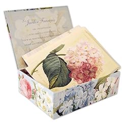 Le Jardin Francais - Box of 10 Assorted textured cards and envelopes
