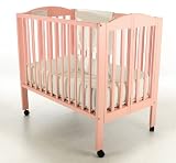 Dream On Me Dream On Me 2 In 1 Folding Porable Crib, Pink