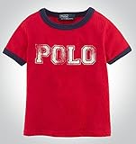 Polo RalphLauren(ポロ ラルフローレン) 半袖Tシャツ 18カ月　85cm（ベビー18） コットン100％ ベビー ボーイズ レッド 激安 かっこいい POLO ブランド