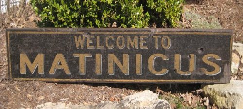 Welcome To MATINICUS, MAINE - Rustic Hand Painted Wooden Sign - 11.25 X 60 Inches, Ships USA Only