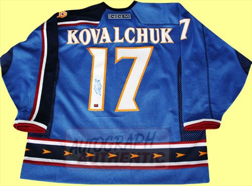 Autographed Ilya Kovalchuk Atlanta Thrashers Jersey (Blue)