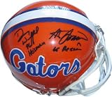 Danny Wuerffel and Steve Spurrier Florida Gators Autographed Mini Helmet with 66 & 96 Heisman inscriptions