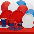 Red, White and Blue Party Kit for 24 Guests