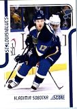 2011/12 Score Hockey Card # 402 Vladimir Sobotka St. Louis Blues In Protective Display Case !