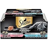 Sheba Wet Cat Food Tray - Seafood Pate Multipack (24 Twin Packs)