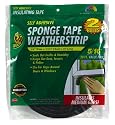 Duck 841208 5/16-Inch-by-3/8-Inch-by-10-Feet Sponge Foam Weatherstrip Tape, 2-Rolls