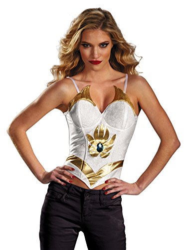 Disguise Women's Masters Of The Universe She Ra Bustier, White/Gold, Medium