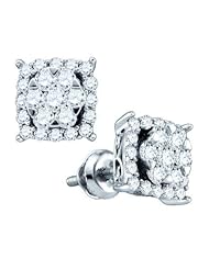 0.62CTW DIAMOND LADIES SQUARE EARRINGS