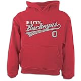 Ohio State Buckeyes NCAA Red Slant Logo Youth Hoodie Jacket