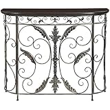 Convenience Concepts Wyoming Console Table, Black Antiqued