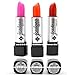 JORDANA LIPSTICK LOT OF 3 PRETTY IN PINK ORANGE RED SET ! MADE IN USA + FREE EARRING by Jordana