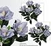 TWO 2' Magnolia Artificial Silk Flower Bushes (Light Blue) for Home, Garden and Decoration