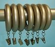 1-3/8" Solid Wood Rings with Brass Clips in Gold Finish [CAPITOL CITY LUMBER]