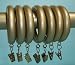 1-3/8" Solid Wood Rings with Brass Clips in Gold Finish [CAPITOL CITY LUMBER]