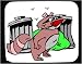 Decorated Mouse Pad with can, eating, garbage, raccoon, standing