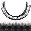 Single Strand 18 Inch 10MM White Shell Pearl Necklace