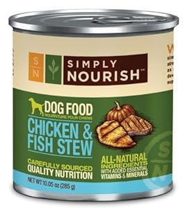 Simply Nourish Chicken & Fish Stew 10.05 Ounces Grain Free Dog Food (Pack of 12)