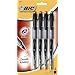 BIC Z4+ Roller Pen, Fine Point 0.7 mm, Black, 24 Pens