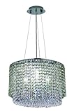 IMAGE OF Elegant Lighting 1298D16C-LP/RC Moda 9-Inch High 4-Light Chandelier, Chrome Finish with Light Peridot (Light Green) Royal Cut RC Crystal