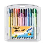 BIC Mark-It color collection permanent marker, Fine Point, Assorted Colors, 36 Markers ~ BIC
