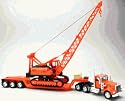Kenworth daycab with Crane on Lowboy Trailer