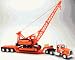 Kenworth daycab with Crane on Lowboy Trailer