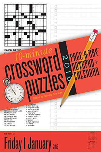 10 minute crossword puzzles page a day notepad calendar 2016