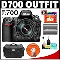 Nikon D700 Digital SLR Camera Body + Nikon 24-120mm f/3.5-5.6G ED-IF AF-S VR Zoom Lens + Nikon EN-EL3e Rechargeable Li-ion Battery + Nikon SLR System Case + 16GB CF Memory Card + Cameta Bonus Accessory Kit