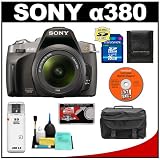 Sony Alpha A380 Digital SLR Camera Body & DT 18-55mm SAM Lens (Black) with 16GB Card + Case + Accessory Kit
