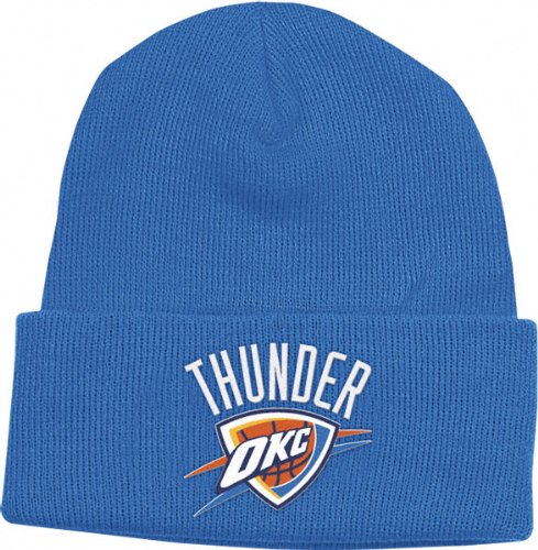 Oklahoma City Thunder Light Blue Basic Logo Cuffed Knit Hat