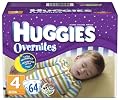Huggies Overnites Diapers, Size 4, 64-Count