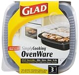 Cover of Glad OvenWare, 8x8, Pans and Lids, 3-Count Pans and Lids, Case of 6 (18 Containers)