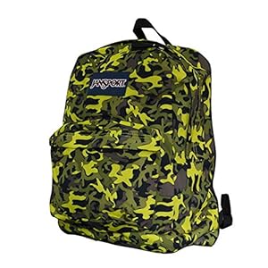 Jansport Classic Superbreak Backpack (Alien Green/Black/Leaf Camo)