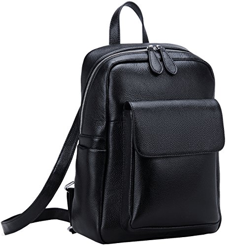 Heshe Womens Vintage Casual Leather Backpack Daypack