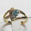 14K Yellow Gold Multi-Colored Diamond Ring
