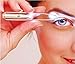 niceEshop(TM) Make Up LED Light Eyelash Eyebrow Hair Removal Tweezer,Silver