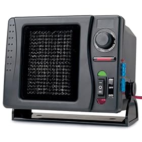 RoadPro RPSL-681 12V Direct Hook-Up Ceramic Heater/Fan with Swivel Base