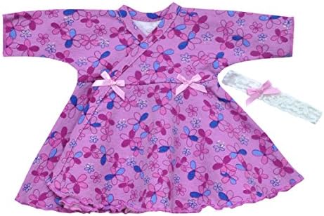 Itty Bitty Baby Wrap Dress (Purple Daisies, Micro (1-2.5lbs))