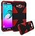 Samsung Galaxy J3,Galaxy amp Prime Case, Bastex Dynamic Slim Fit Heavy Duty Protection Hybrid Dual Layer Hard Plastic Case Rubber Silicone Cover - Black + Red