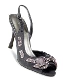 Suede-look slingback sandal