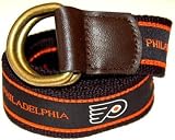 The Mark Adult Canvas Material NHL Philadelphia Flyers w/Buckle Closure - (Different Sizes), Size 34