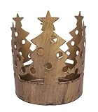 Club Pack of 24 Antiqued Gold Metal Christmas Tree Candle Holders 4 