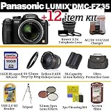 Panasonic Lumix DMC-FZ35 12.1MP Digital Camera DMC-FZ35K With Ultimate Lumix Accessory Kit Includes 16GB Memory, 0.40X Fisheye Lens, 3.5X Telephoto Lens, Filters, Extra battery, Rapid Charger + Much More