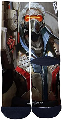 HansMo Overwatch Solder76 Unisex Casual Cartoon Custom Socks