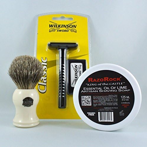 Vulfix 2006 Badger Shaving Brush with Wilkinson Razor and Soap (RazoRock "King of the Castle")