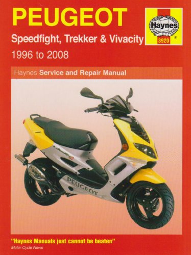 Cover image : Peugeot Speedfight, Trekker (TKR) and Vivacity Service and Repair Manual: 1996 to 2008 (Haynes Service and Repair Manuals)