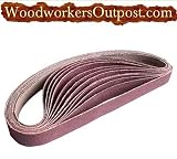 Sanding Belt, 3 x 18, 50 Grit, Pack of 10