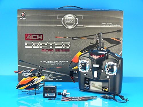 Fativ® New & Improved WL V911 4 CH Single Rotor RC Helicopter Version 2 Orange Toys Gifts for Man and Kids FWL0005