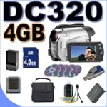 Canon DC320 DVD Camcorder w/37x Optical Zoom (Silver) BigVALUEInc Accessory Saver 4GB Battery Bundle $299.95