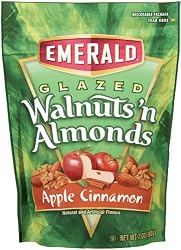 Emerald Walnuts N' Almonds-Apple Cinnamon Glazed 7-Ounce Pouches (Pack of 6)